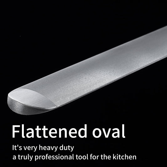 Sharpening Steel 12 inch Heavy-Duty Honing Steel Flat Honing Rod, High hardness, Fine Cut, Ideal For Butcher Knives and Chef Knives, Knife Sharpeners