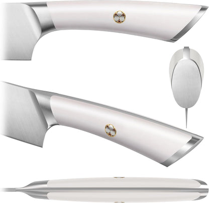 Cangshan Elbert Series German Steel Forged 6-Piece BBQ Knife Set, White, 1027006
