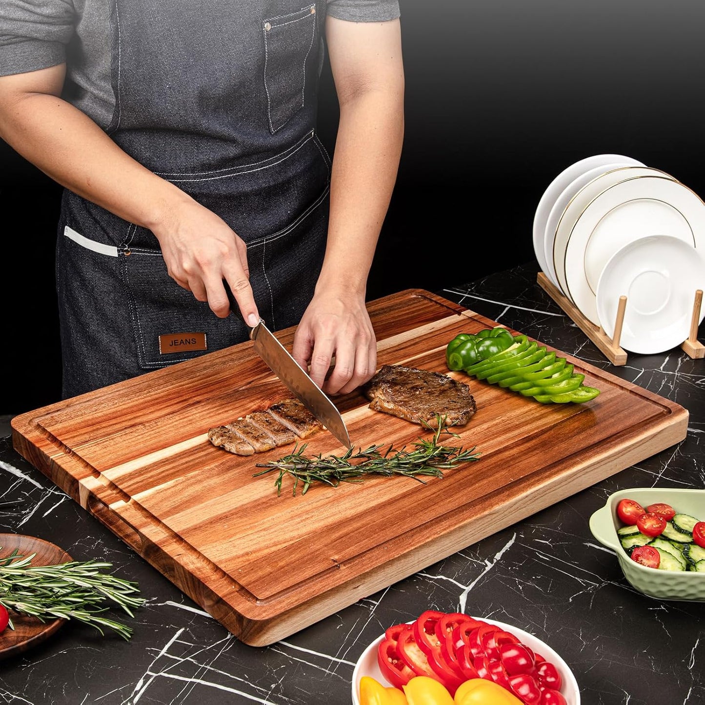 24 Inch Countertop Cutting Boards, Extra Large Chopping Board for Kitchen