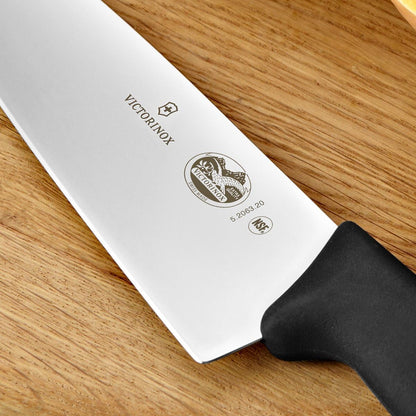 Fibrox Pro 8 Inch Chef’s Knife, Dishwasher Safe, Black | Ergonomic TPE non-slip handle for professional chopping, slicing, and dicing. Swiss made, dishwasher safe kitchen tool