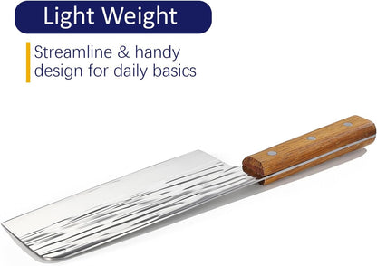Meat Knife 7 Inch - High Carbon Steel Ultra Sharp Forged Chinese Cleaver, Lightweight Vegetable Knife with Mirror Finish Blade, Ergonomic Merbau Handle & Gift Box