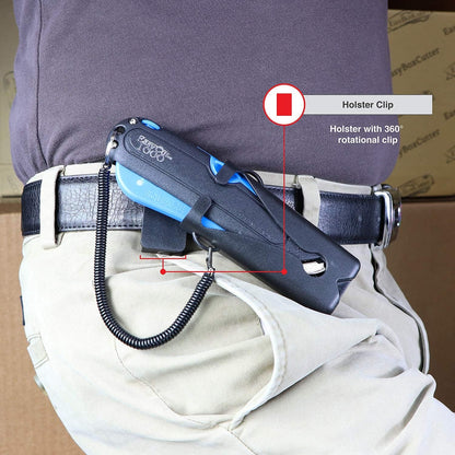 EasyCut 1000 Safe Retractable Box Cutting Utility Knife, Blue, 09780