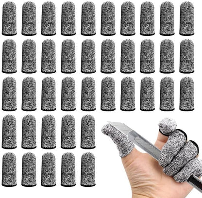 40 Finger Cots Fingertip Anti Cutting Protection Long Service Life Reusable for Gardening, Kitchen, Work, Sculpture, Anti Slip