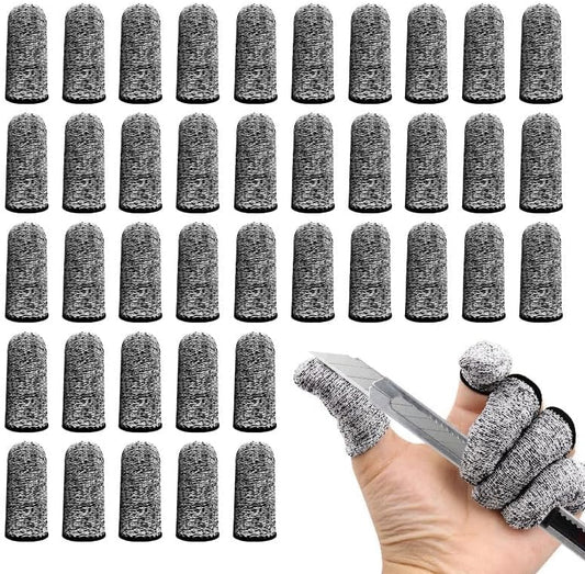 40 Finger Cots Fingertip Anti Cutting Protection Long Service Life Reusable for Gardening, Kitchen, Work, Sculpture, Anti Slip