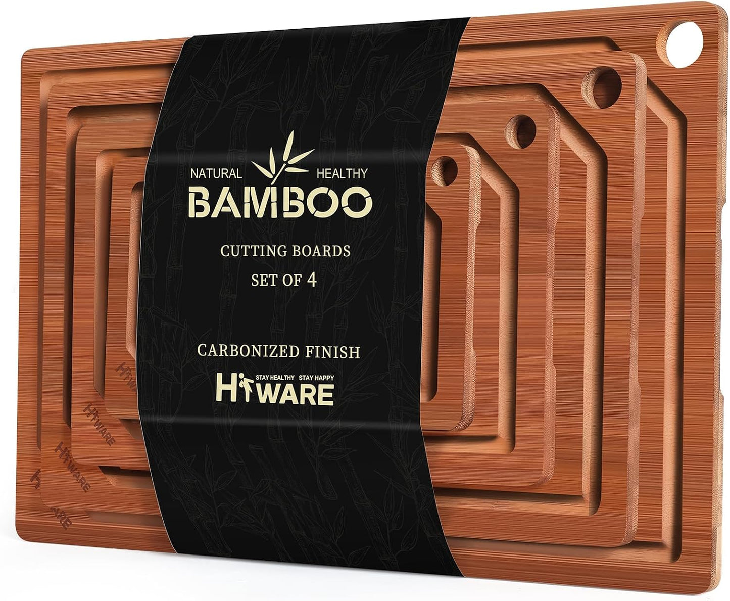 Extra Large 18" x 12" Bamboo Cutting Board for Kitchen, Heavy Duty Wood Cutting Board with Juice Groove, 100% Organic Bamboo, Pre Oiled