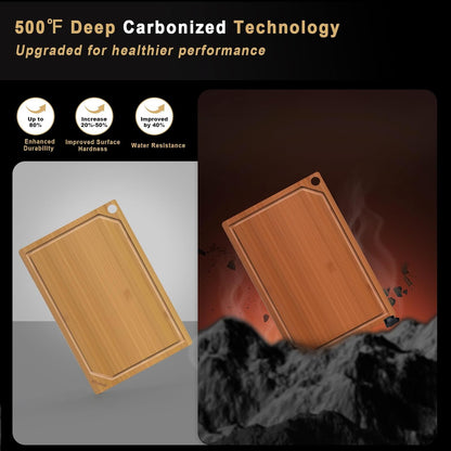 Extra Large 18" x 12" Bamboo Cutting Board for Kitchen, Heavy Duty Wood Cutting Board with Juice Groove, 100% Organic Bamboo, Pre Oiled