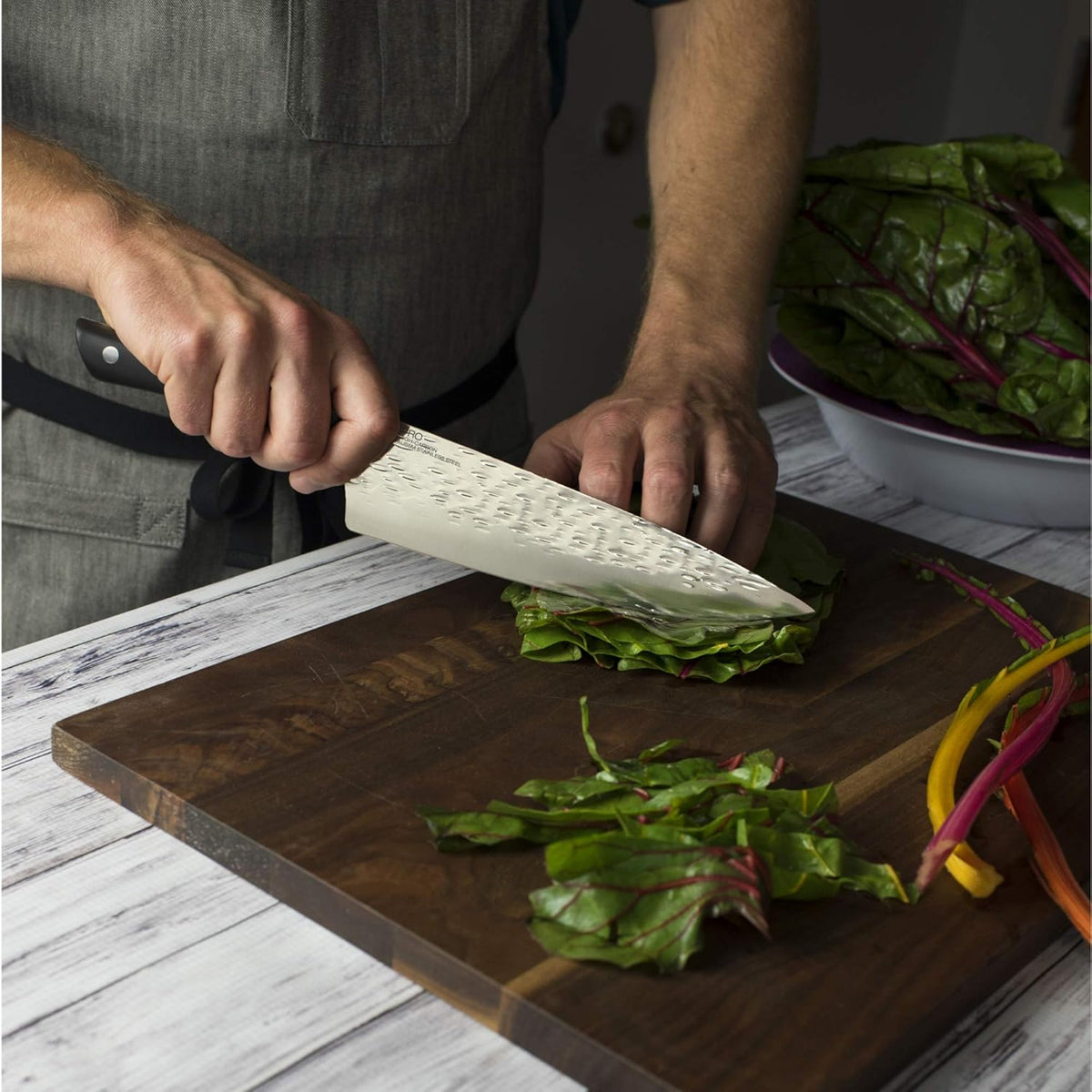PRO 3 Piece Starter Set | Includes 8" Chef, 3.5" Paring & 6" Utility Knife, Japanese AUS6M Stainless Steel Blades, Full-Tang POM Handle, NSF Certified