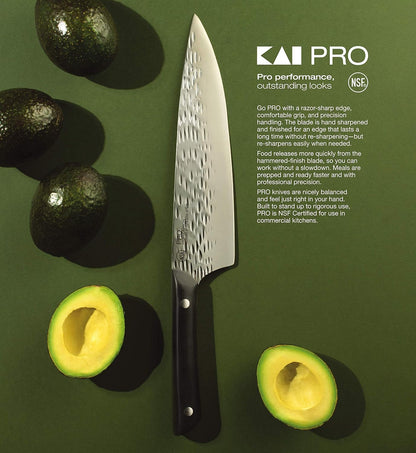 PRO 3 Piece Starter Set | Includes 8" Chef, 3.5" Paring & 6" Utility Knife, Japanese AUS6M Stainless Steel Blades, Full-Tang POM Handle, NSF Certified