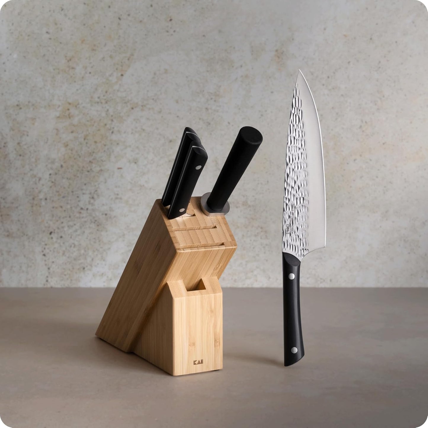 PRO 3 Piece Starter Set | Includes 8" Chef, 3.5" Paring & 6" Utility Knife, Japanese AUS6M Stainless Steel Blades, Full-Tang POM Handle, NSF Certified