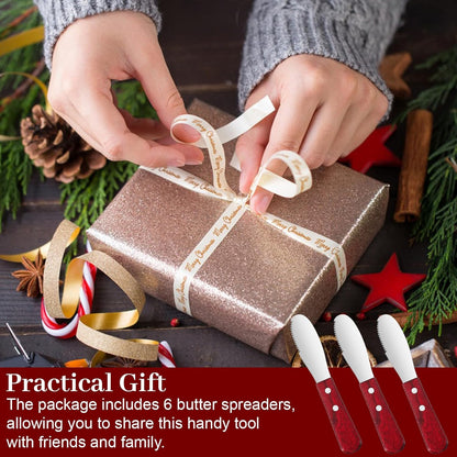 3 Pcs Butter Spreader Knives Stainless Steel Straight Edge Wide Butter Spreaders with Wood Handle for Sandwich Cream Condiment Knives Set Kitchen Tools Cooking Utensil Event Guest Serving
