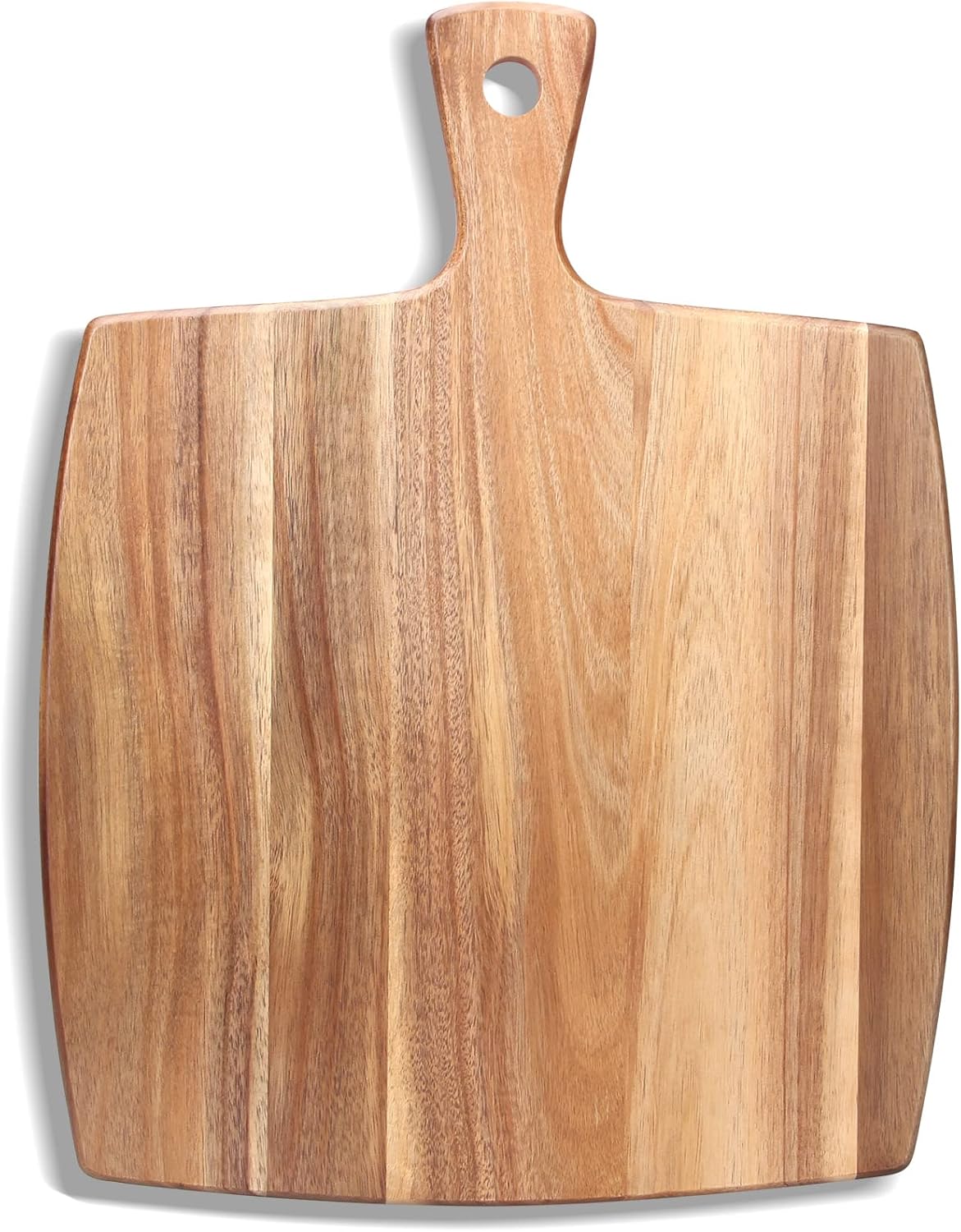 16.6"x13" Large Acacia Wood Cutting Board with Handle Big Wooden Charcuterie Boards Butcher Block Meat Cutting Boards for Kitchen Decor Bread Cheese Serving Platter Thick Teak Chopping Board Food Tray