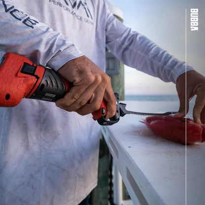 E-STIFF Electric Fillet Blade with Ti-Nitride Coated Hollow Stainless Steel Non-Stick Reciprocating Construction for Fishing and Outdoors