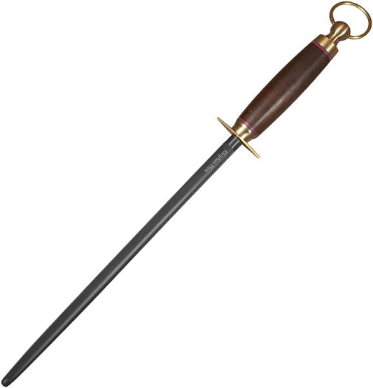 Professional Honing Rod, Black Carbon Steel, 12 Inch, Medium Grit Knife Sharpener with Storage Box NO.29 (12)