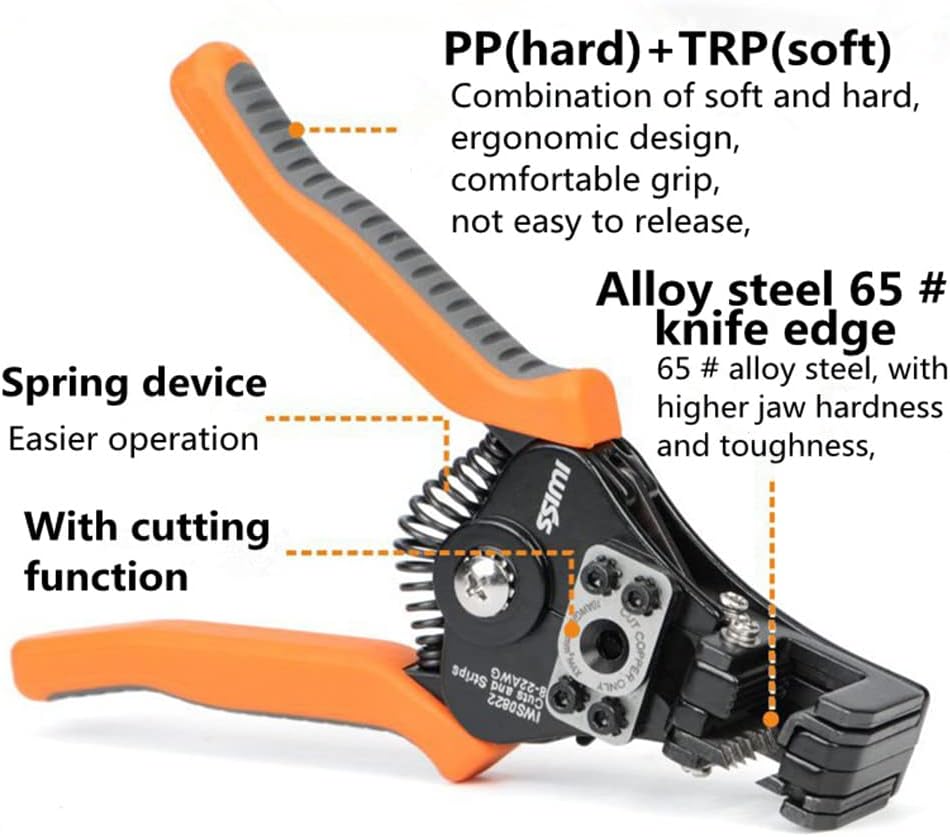 szhdxsy IWS0822 Manual Wire stripper Multifunctional electrical stripper peeling device Peeling knife Wire stripping pliers Wire cutter