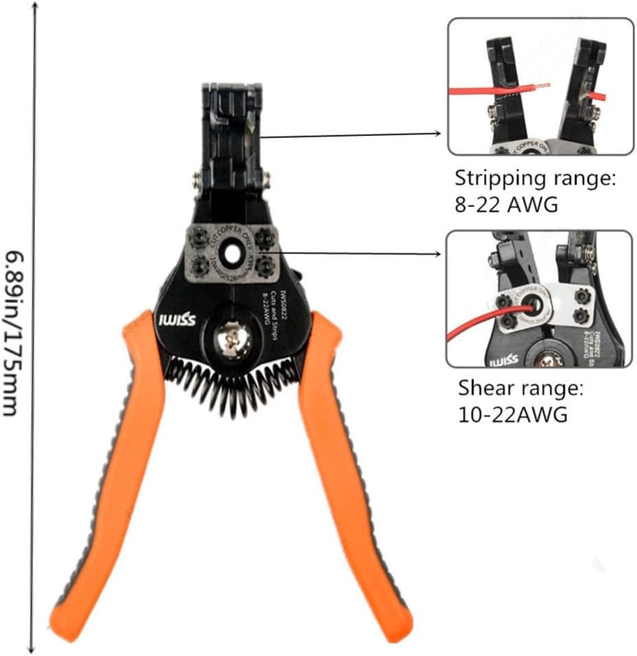 szhdxsy IWS0822 Manual Wire stripper Multifunctional electrical stripper peeling device Peeling knife Wire stripping pliers Wire cutter