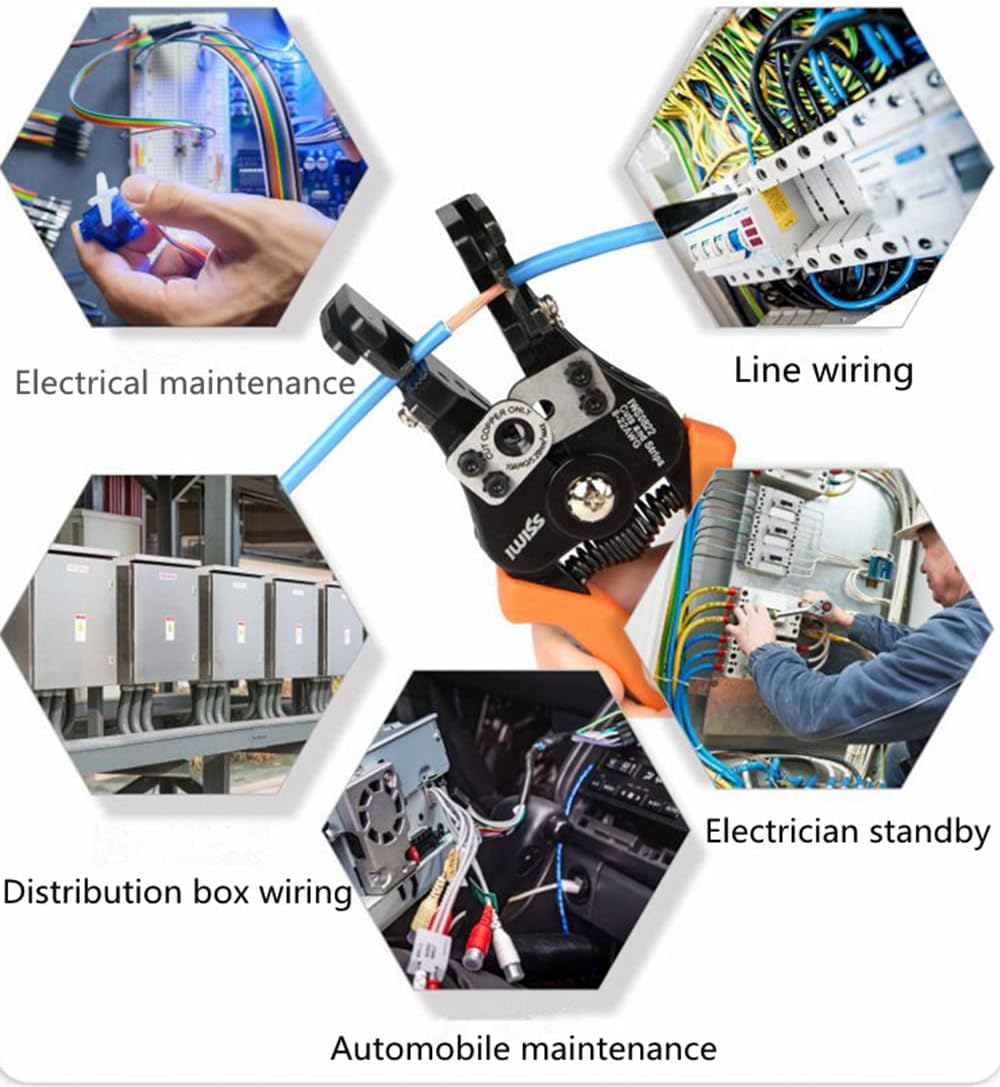 szhdxsy IWS0822 Manual Wire stripper Multifunctional electrical stripper peeling device Peeling knife Wire stripping pliers Wire cutter