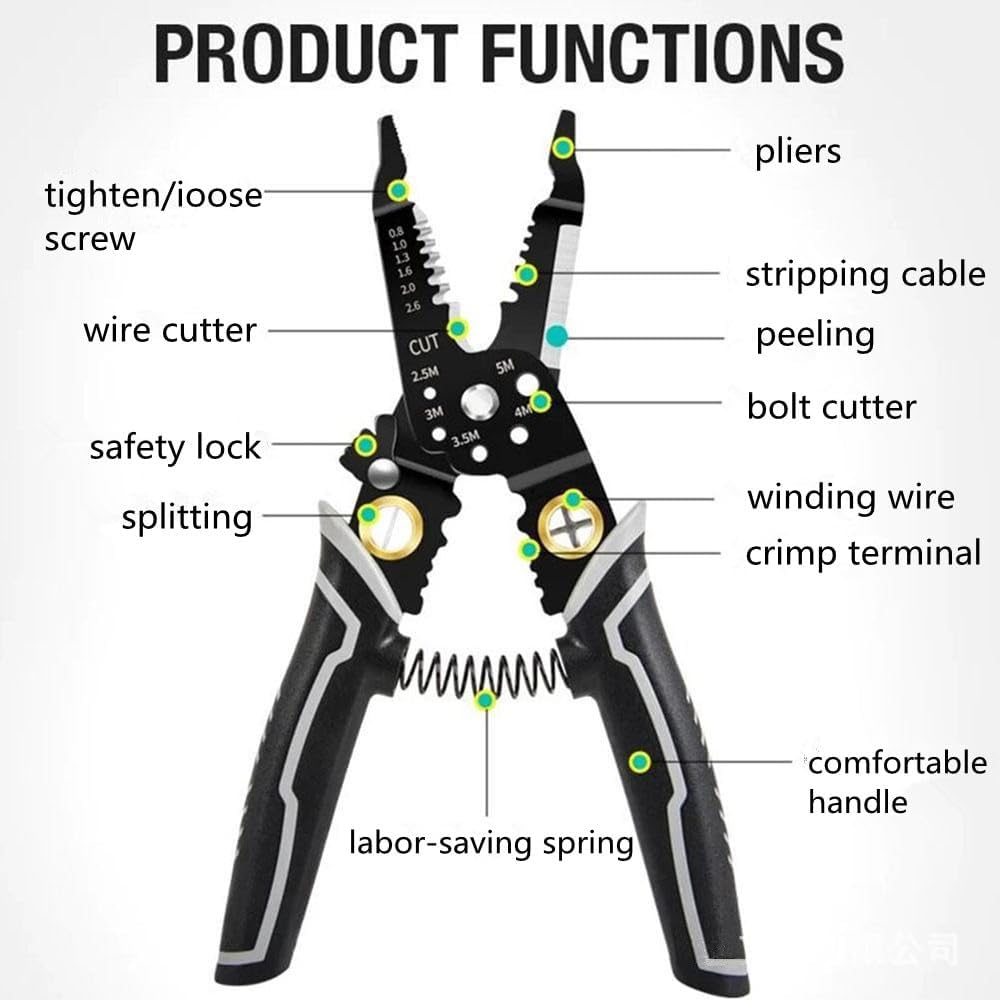 szhdxsy IWS0822 Manual Wire stripper Multifunctional electrical stripper peeling device Peeling knife Wire stripping pliers Wire cutter