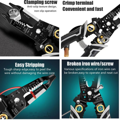szhdxsy IWS0822 Manual Wire stripper Multifunctional electrical stripper peeling device Peeling knife Wire stripping pliers Wire cutter