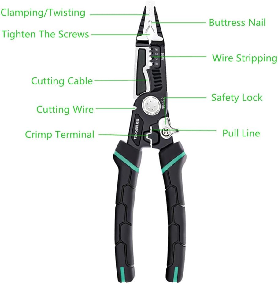 szhdxsy IWS0822 Manual Wire stripper Multifunctional electrical stripper peeling device Peeling knife Wire stripping pliers Wire cutter