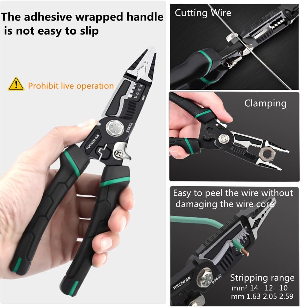 szhdxsy IWS0822 Manual Wire stripper Multifunctional electrical stripper peeling device Peeling knife Wire stripping pliers Wire cutter