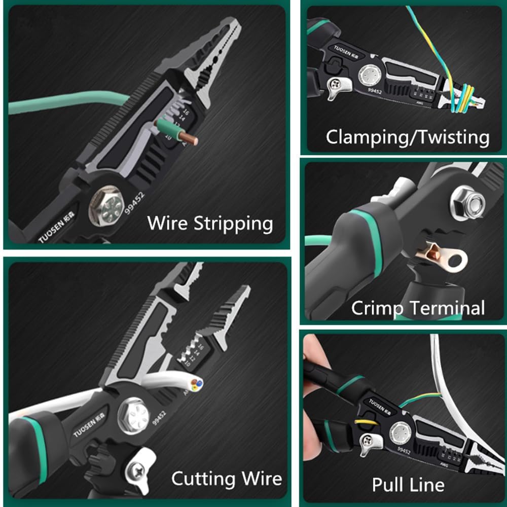 szhdxsy IWS0822 Manual Wire stripper Multifunctional electrical stripper peeling device Peeling knife Wire stripping pliers Wire cutter