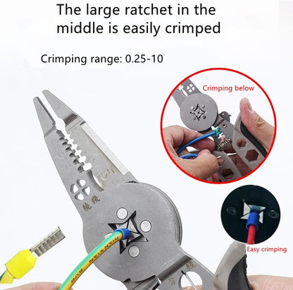 szhdxsy IWS0822 Manual Wire stripper Multifunctional electrical stripper peeling device Peeling knife Wire stripping pliers Wire cutter