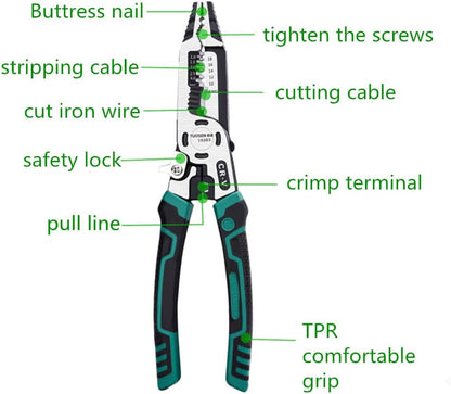 szhdxsy IWS0822 Manual Wire stripper Multifunctional electrical stripper peeling device Peeling knife Wire stripping pliers Wire cutter