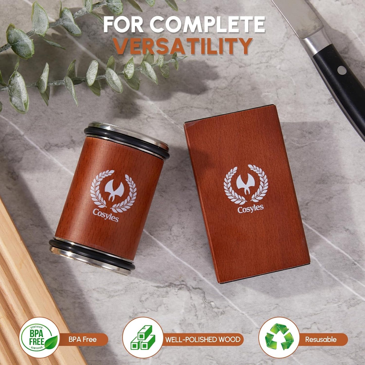 Knife Sharpener Kit - Rolling Knife Sharpening for Kitchen, Hunting & Pocket Knives - Diamond & Ceramic Disc - 15 & 20 Magnetic Angles