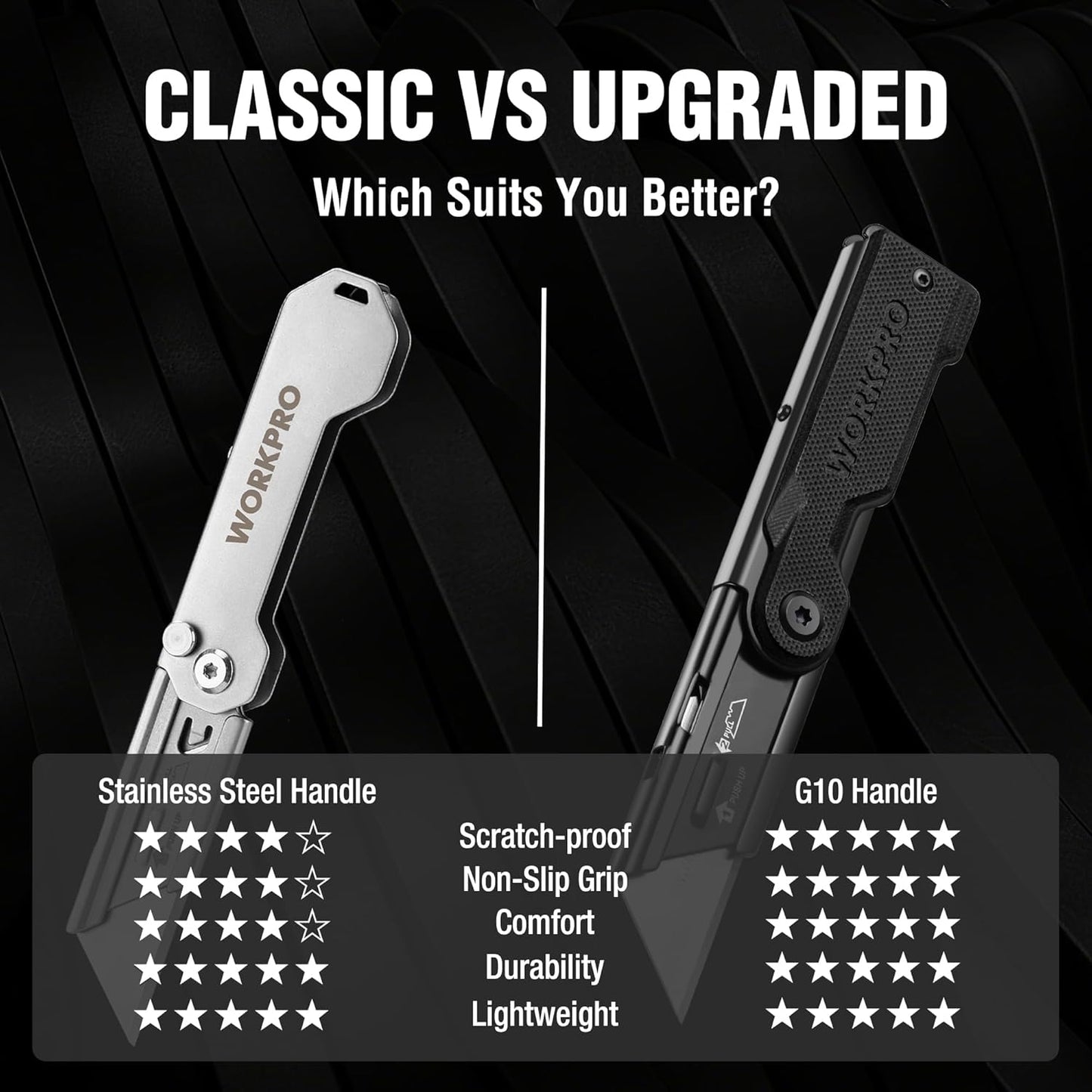 3PCS Quick Change Folding Pocket Utility Knife Set with Belt Clip