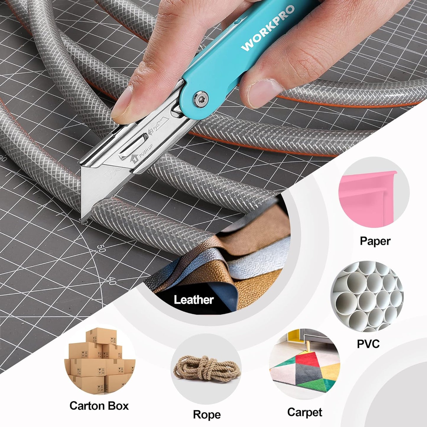 3PCS Quick Change Folding Pocket Utility Knife Set with Belt Clip