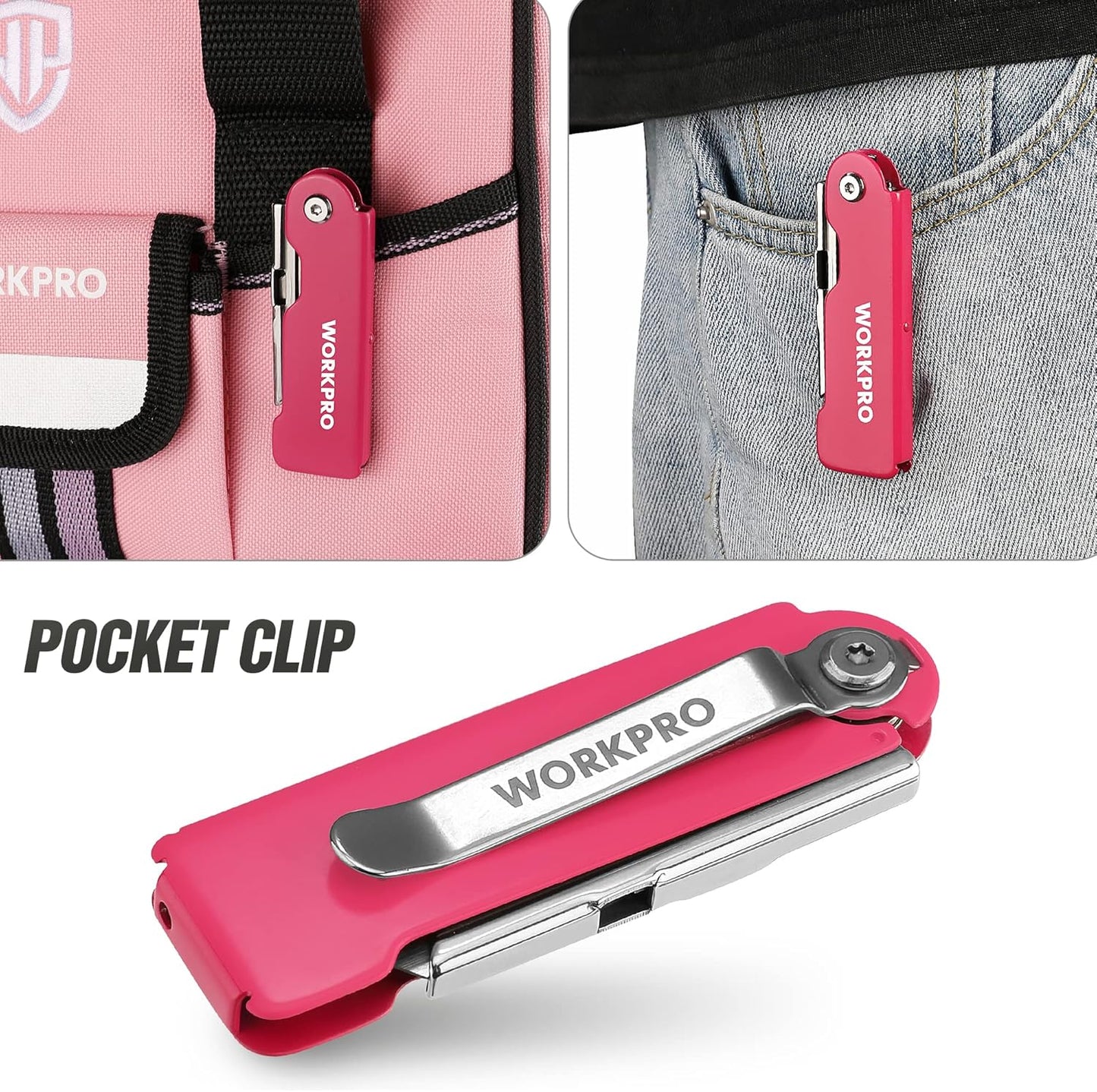 3PCS Quick Change Folding Pocket Utility Knife Set with Belt Clip