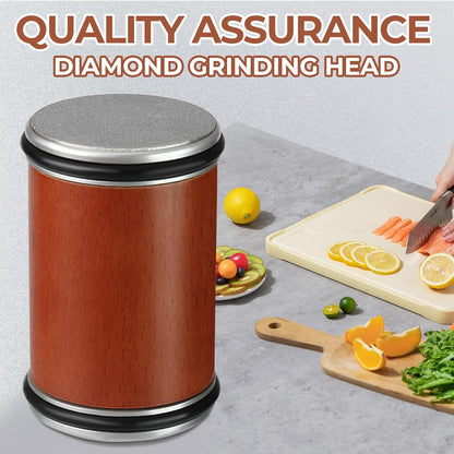 rolling knife sharpener, durable diamond grinding head, replacement grinding head, 15 degree and 20 degree sharpening bevel suitable for various kitchen knives