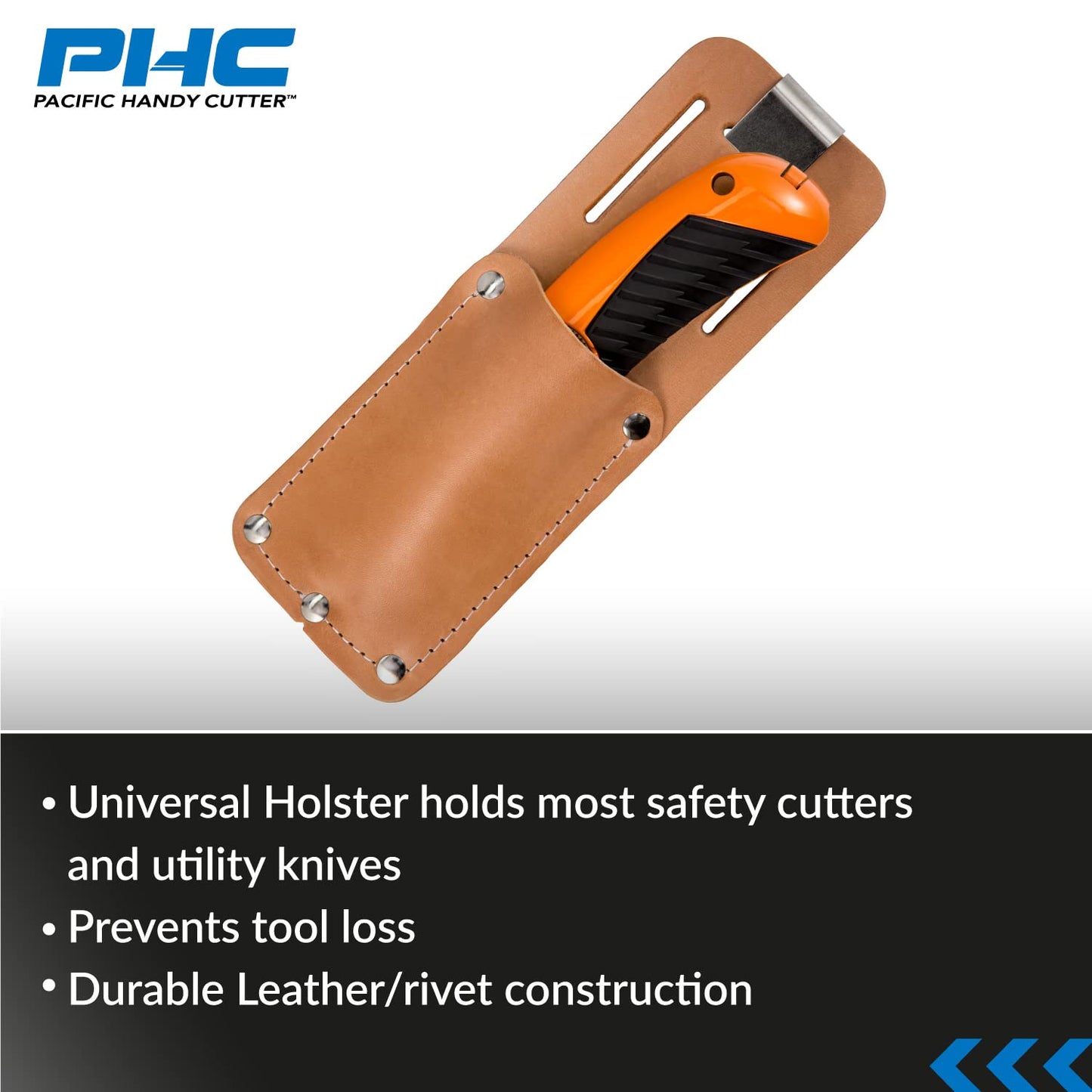 Pacific Handy PCUKH326 Cutters PCUKH326 Tan Leather Sheath Holster with Clip