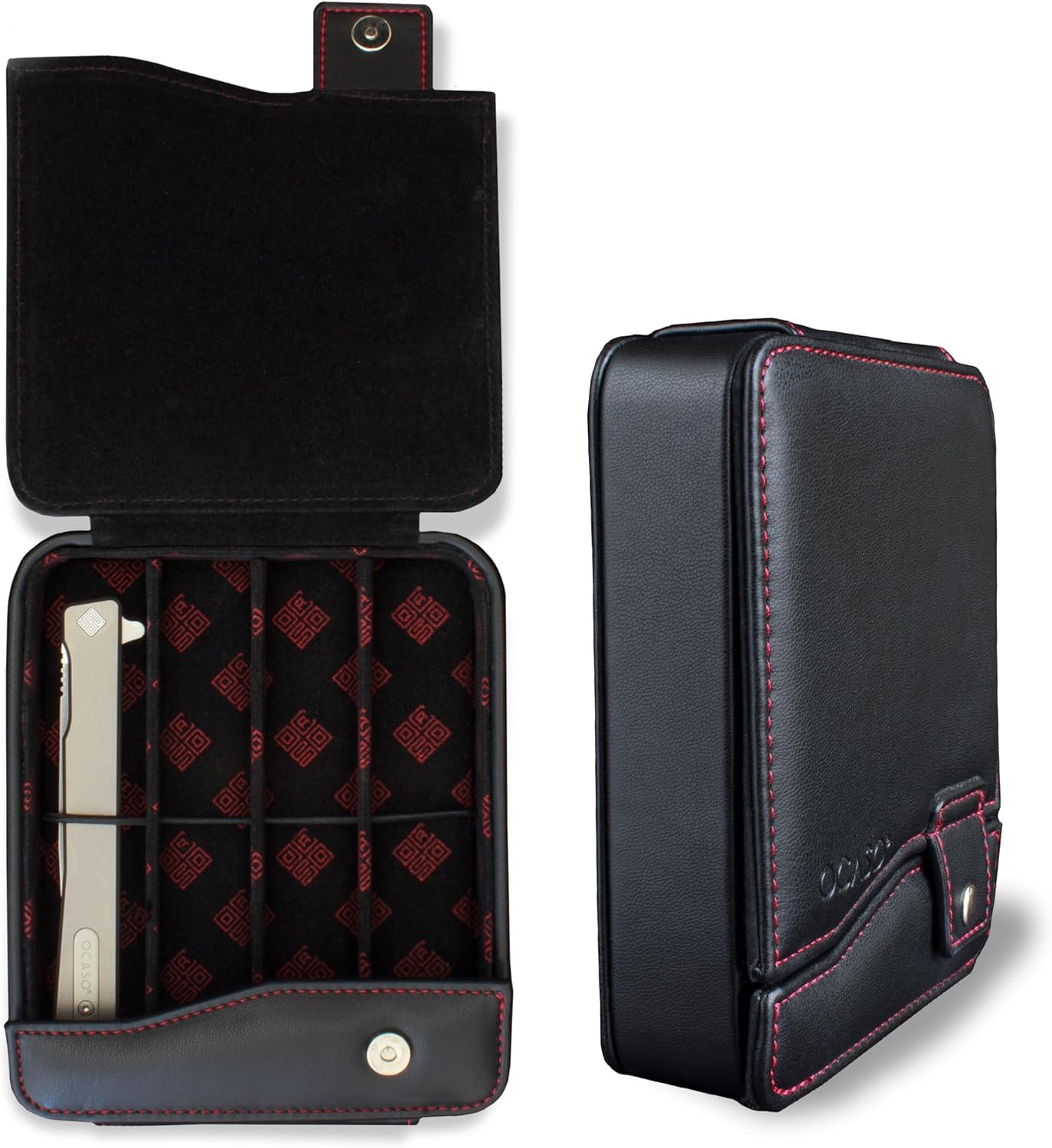 Premium Knife Storage Case for Knives, 6 Section Pocket Knife Storage, 88CSW