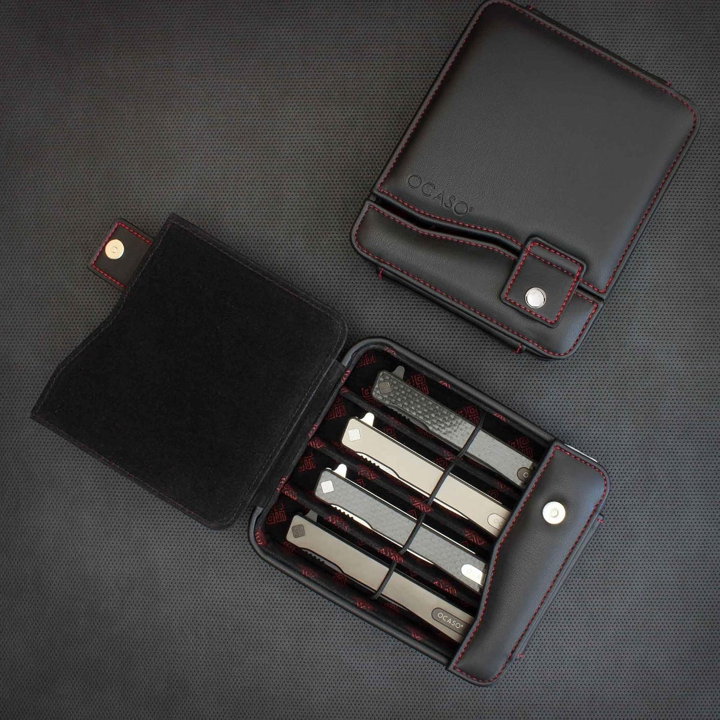 Premium Knife Storage Case for Knives, 6 Section Pocket Knife Storage, 88CSW