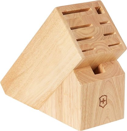Swiss Classic Knife Block - Kitchen Knife Set with Block for Home Essentials - Includes Chef's Knife, Kitchen Shears & More - Black Handles
