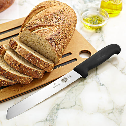 Swiss Classic Knife Block - Kitchen Knife Set with Block for Home Essentials - Includes Chef's Knife, Kitchen Shears & More - Black Handles