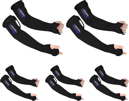 Cut Resistant Farmers Sleeves - A6 Protection with Thumb Hole, Arm Protectors, for Gardening, Welding, Kitchen