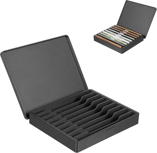Whetstone Case compatible with Ruixin | 6"x1" Knife Sharpening Stone Organizer | 9-Piece Holder compatible with Ruixin-Style Sets | Universal Stone Storage/Holder