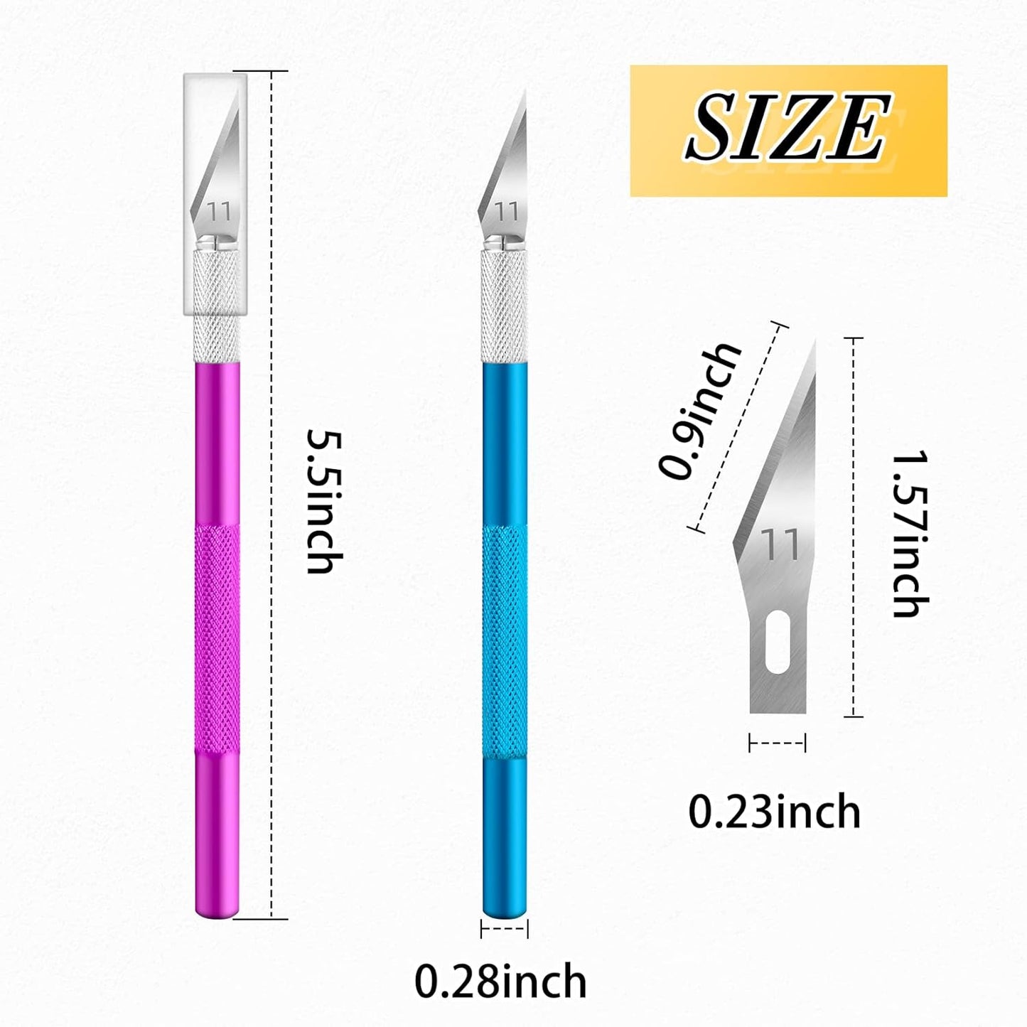 74 Pack Hobby Knife Exacto Knife with 4 Upgrade Sharp Hobby Knives and 70 Spare Craft Knife Blades for Art, Scrapbooking,Stencil