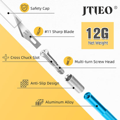 74 Pack Hobby Knife Exacto Knife with 4 Upgrade Sharp Hobby Knives and 70 Spare Craft Knife Blades for Art, Scrapbooking,Stencil