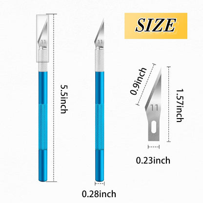 74 Pack Hobby Knife Exacto Knife with 4 Upgrade Sharp Hobby Knives and 70 Spare Craft Knife Blades for Art, Scrapbooking,Stencil