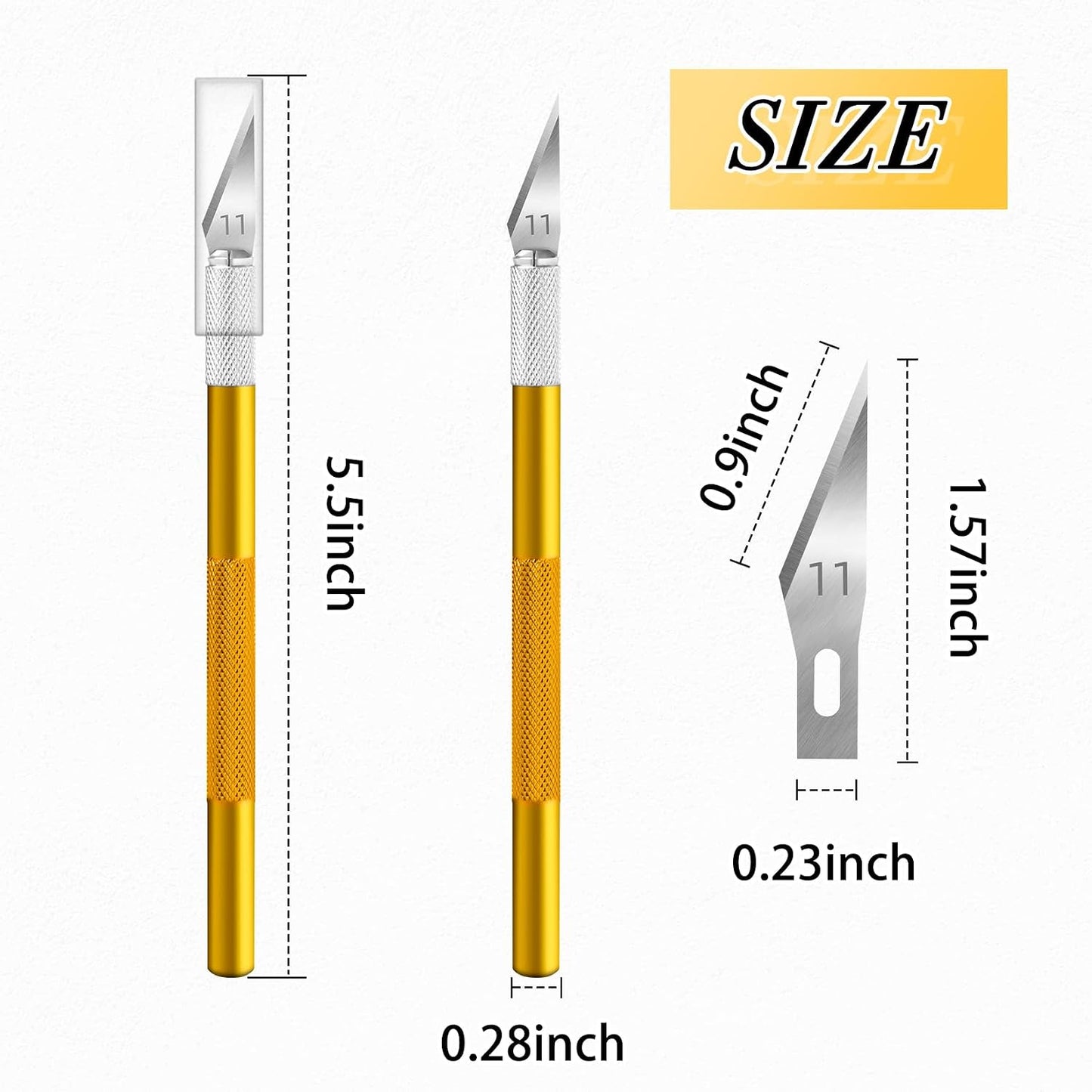 74 Pack Hobby Knife Exacto Knife with 4 Upgrade Sharp Hobby Knives and 70 Spare Craft Knife Blades for Art, Scrapbooking,Stencil