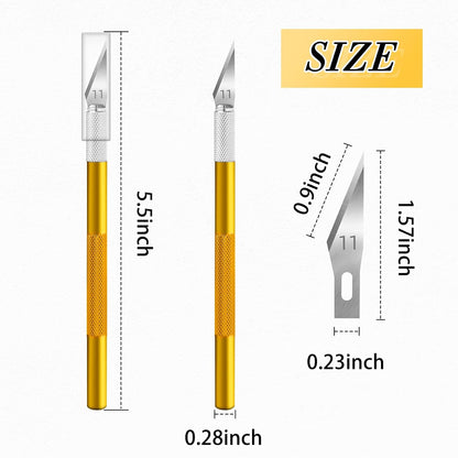 74 Pack Hobby Knife Exacto Knife with 4 Upgrade Sharp Hobby Knives and 70 Spare Craft Knife Blades for Art, Scrapbooking,Stencil