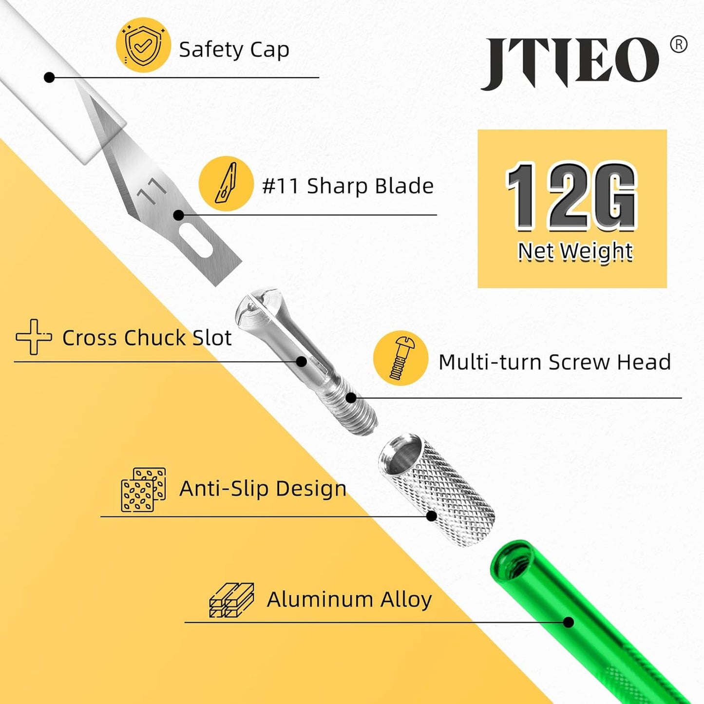 74 Pack Hobby Knife Exacto Knife with 4 Upgrade Sharp Hobby Knives and 70 Spare Craft Knife Blades for Art, Scrapbooking,Stencil