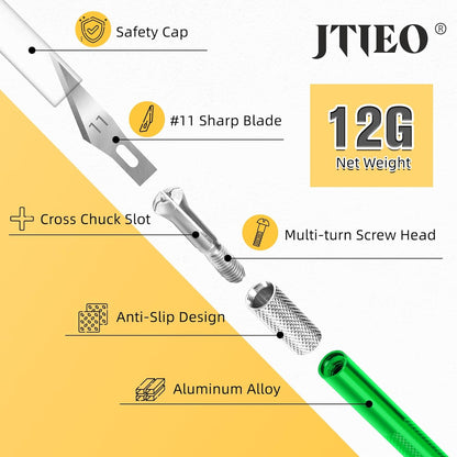 74 Pack Hobby Knife Exacto Knife with 4 Upgrade Sharp Hobby Knives and 70 Spare Craft Knife Blades for Art, Scrapbooking,Stencil