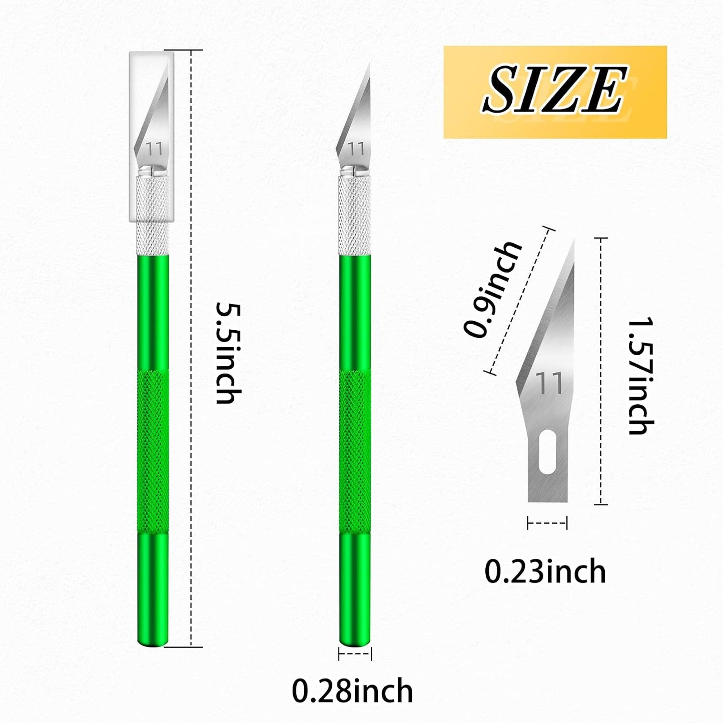74 Pack Hobby Knife Exacto Knife with 4 Upgrade Sharp Hobby Knives and 70 Spare Craft Knife Blades for Art, Scrapbooking,Stencil