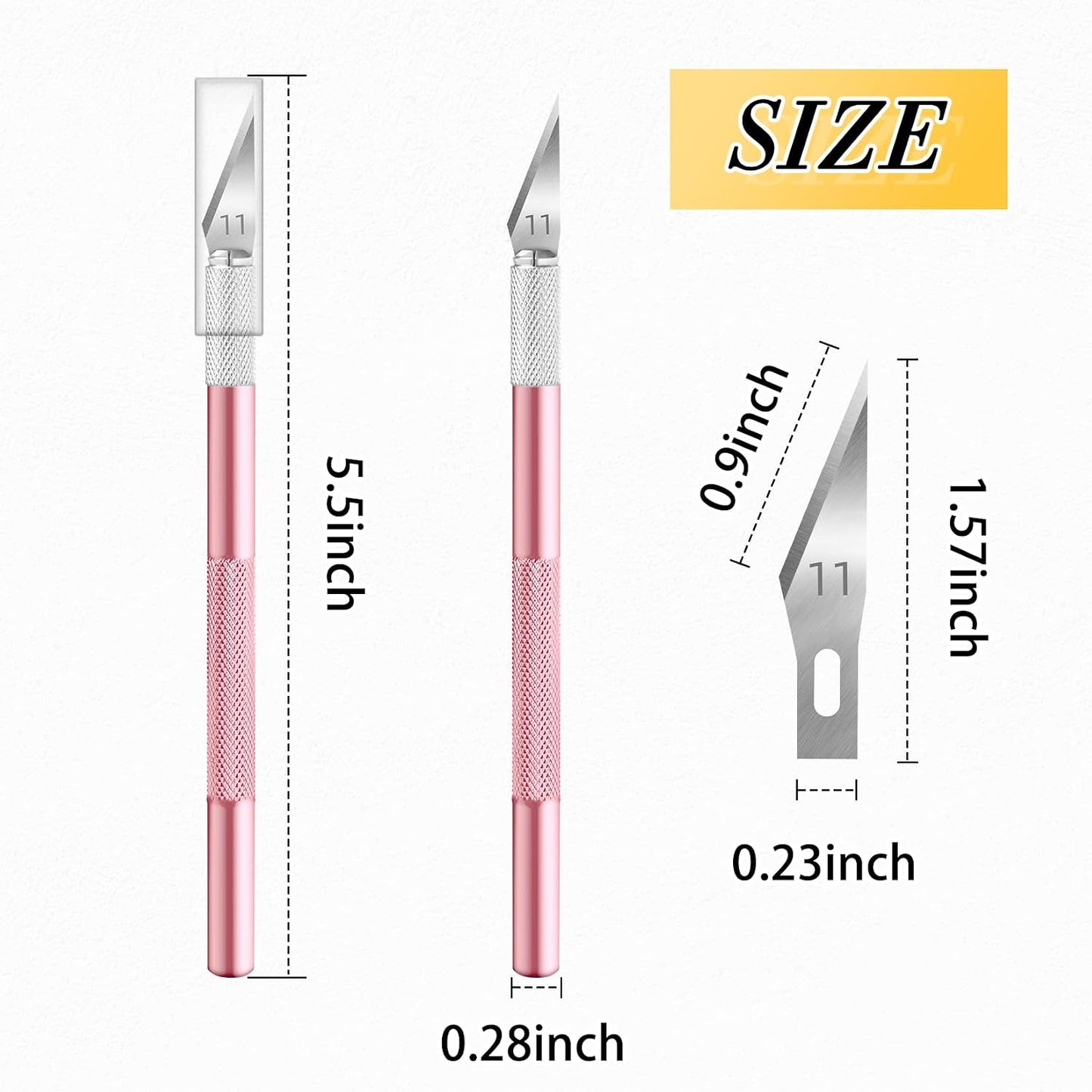 74 Pack Hobby Knife Exacto Knife with 4 Upgrade Sharp Hobby Knives and 70 Spare Craft Knife Blades for Art, Scrapbooking,Stencil
