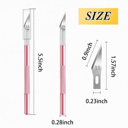 74 Pack Hobby Knife Exacto Knife with 4 Upgrade Sharp Hobby Knives and 70 Spare Craft Knife Blades for Art, Scrapbooking,Stencil