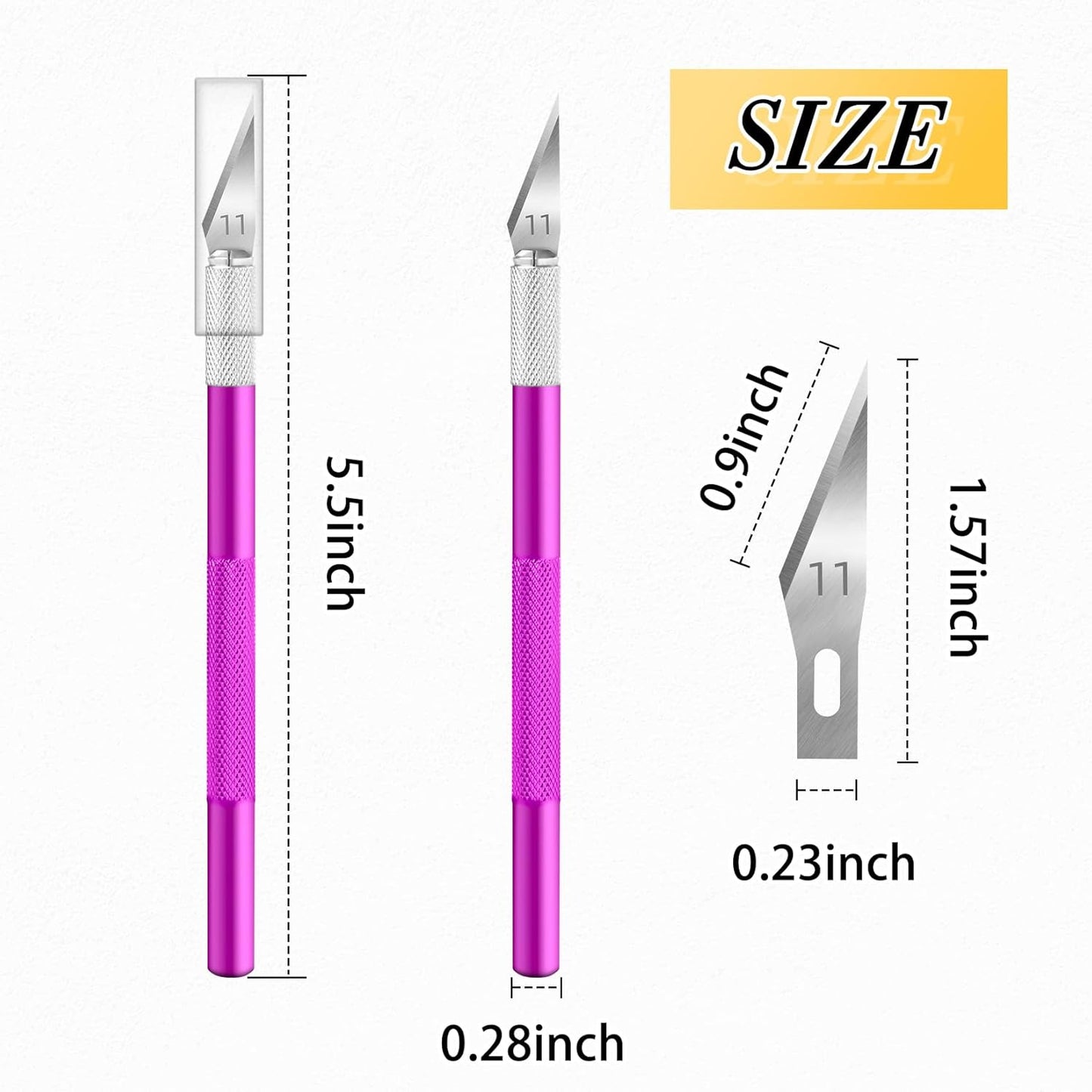 74 Pack Hobby Knife Exacto Knife with 4 Upgrade Sharp Hobby Knives and 70 Spare Craft Knife Blades for Art, Scrapbooking,Stencil